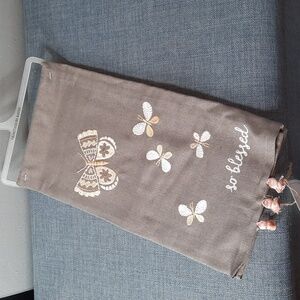Towel Butterfly Embroidered Kitchen Dish Hand So Blessed NWT